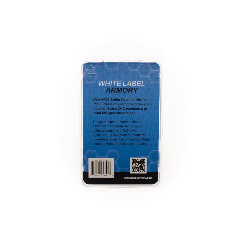 WLA-PAC-7001-10 - 00810155160975 - AR15 Buffer Retainer Pin TEN PACK - Back.webp