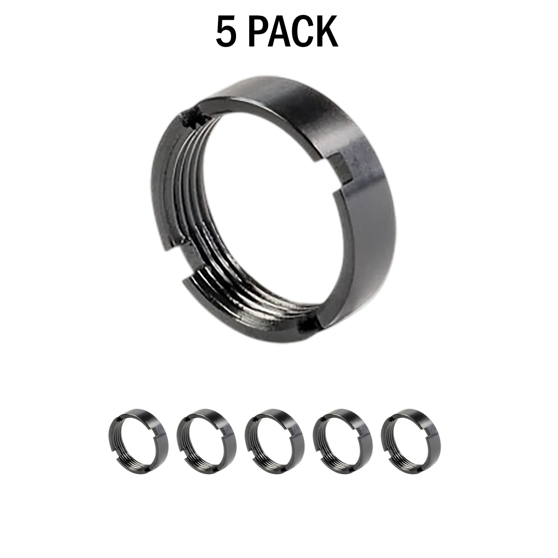 AR10/AR15 Castle Nut - Steel, Five Pack
