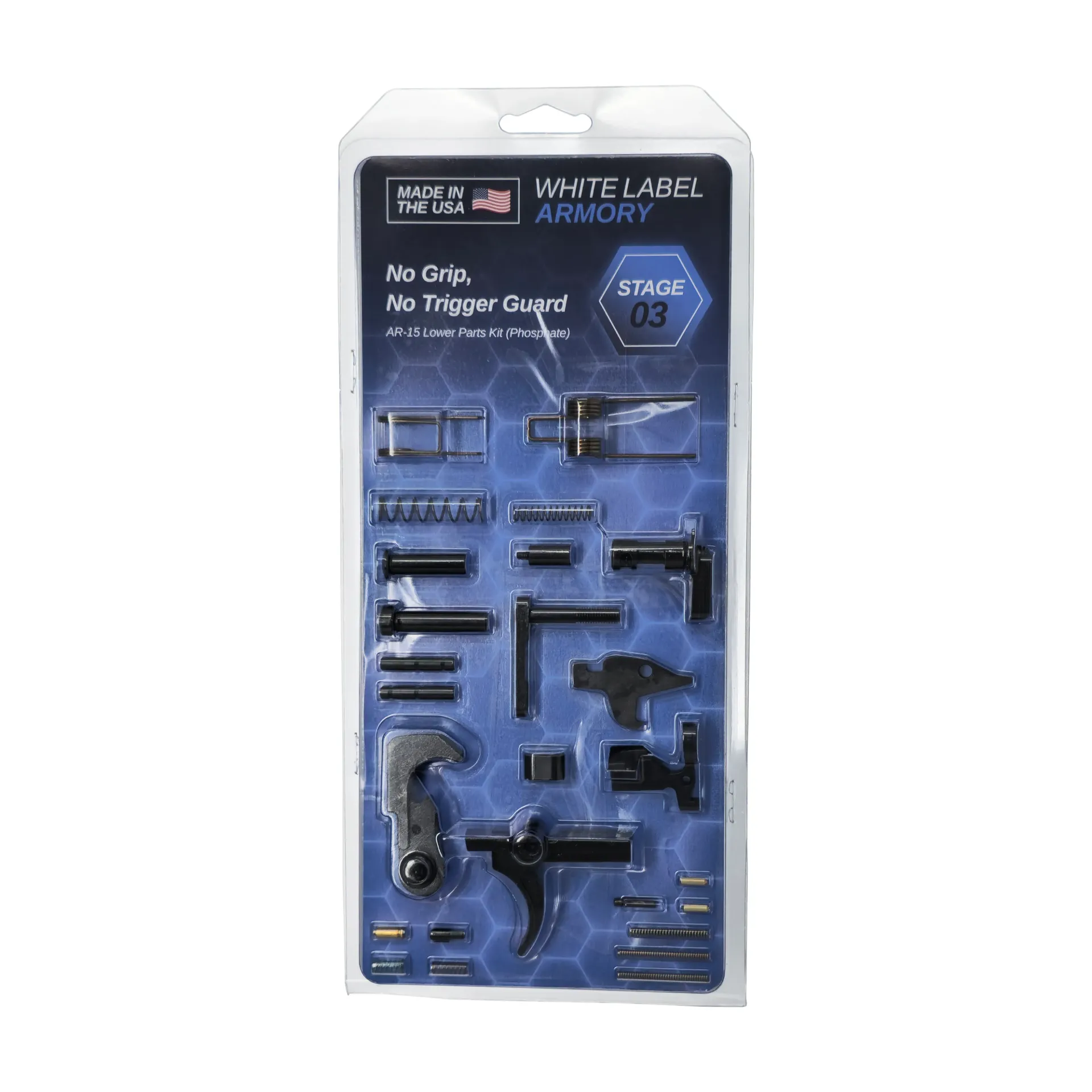 [WLA-LOW-1015-01] Stage 3, AR15 Lower Parts Kit No Fire Control Group, Phosphate
