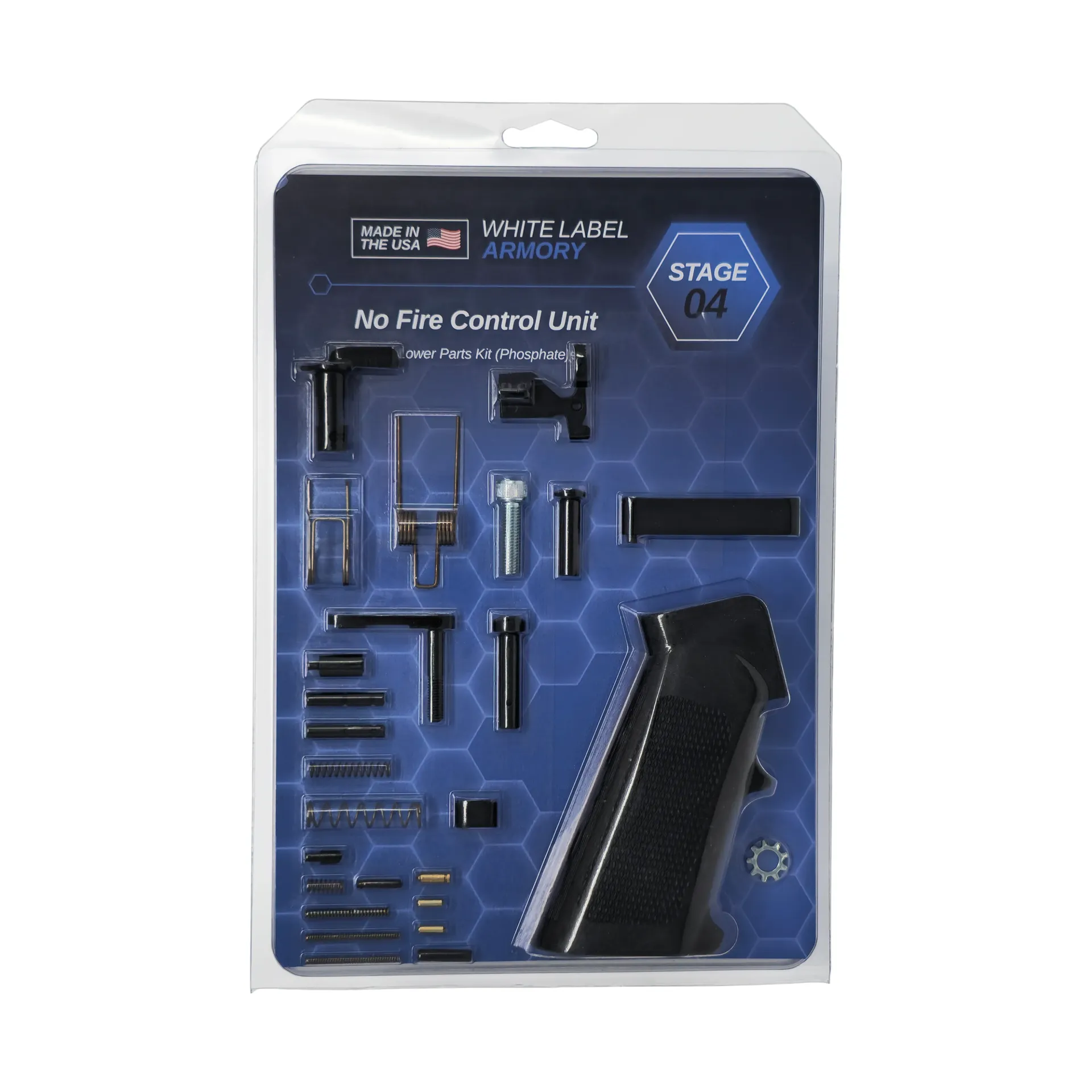 [WLA-LOW-1014-01] Stage 4, Lower Parts Kit No Trigger Guard, No Grip, Phosphate